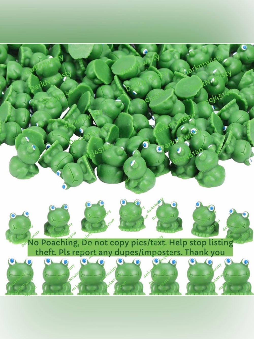 BUNDLES ONLY GREAT ADD ON SET OF 10 BNWOT MINI RESIN FROGS ADORABLE